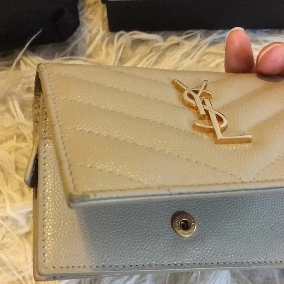 YSL Wallet in Sea Salt colour - Picture 7 of 13